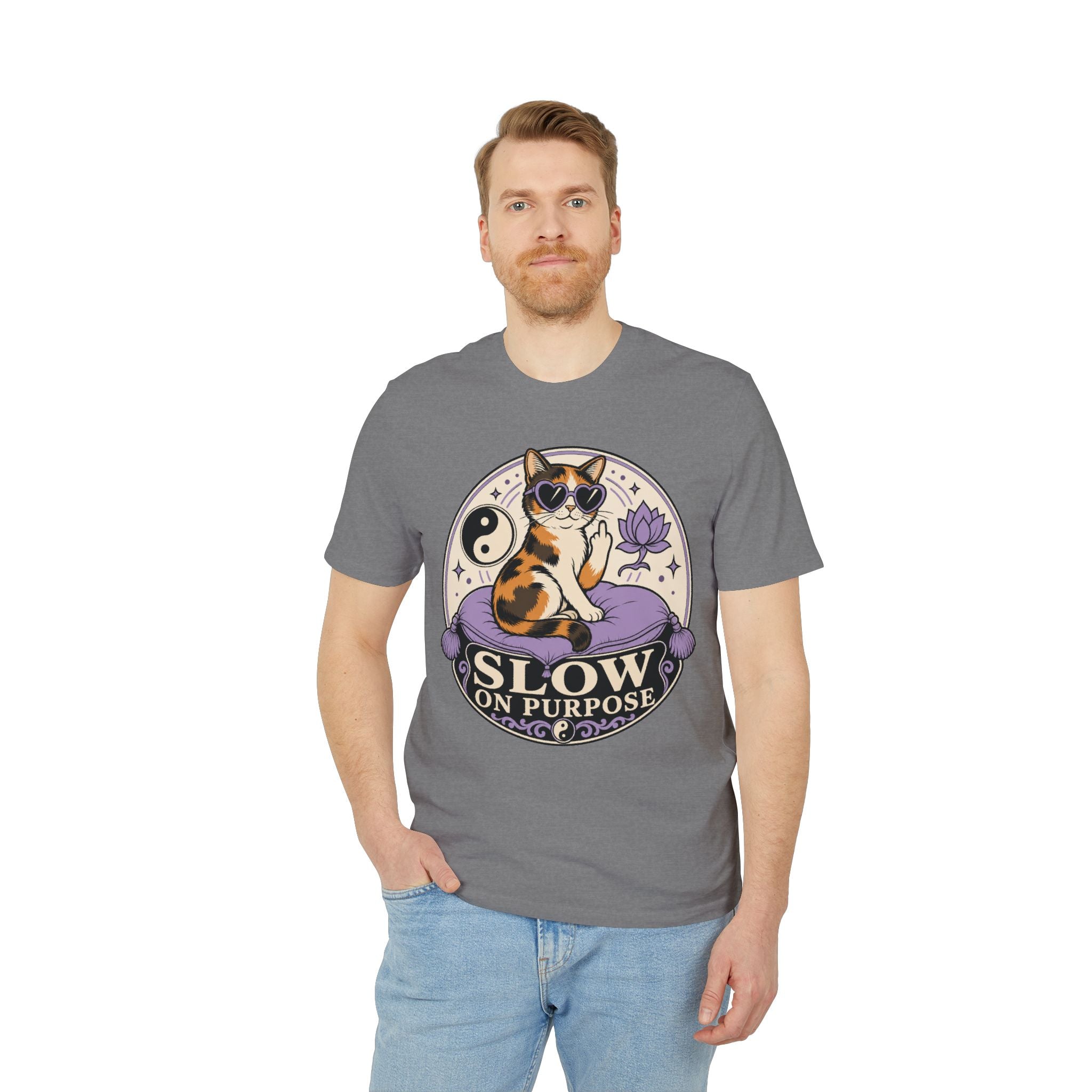 Slow On Purpose Balance Cat Luna T-Shirt