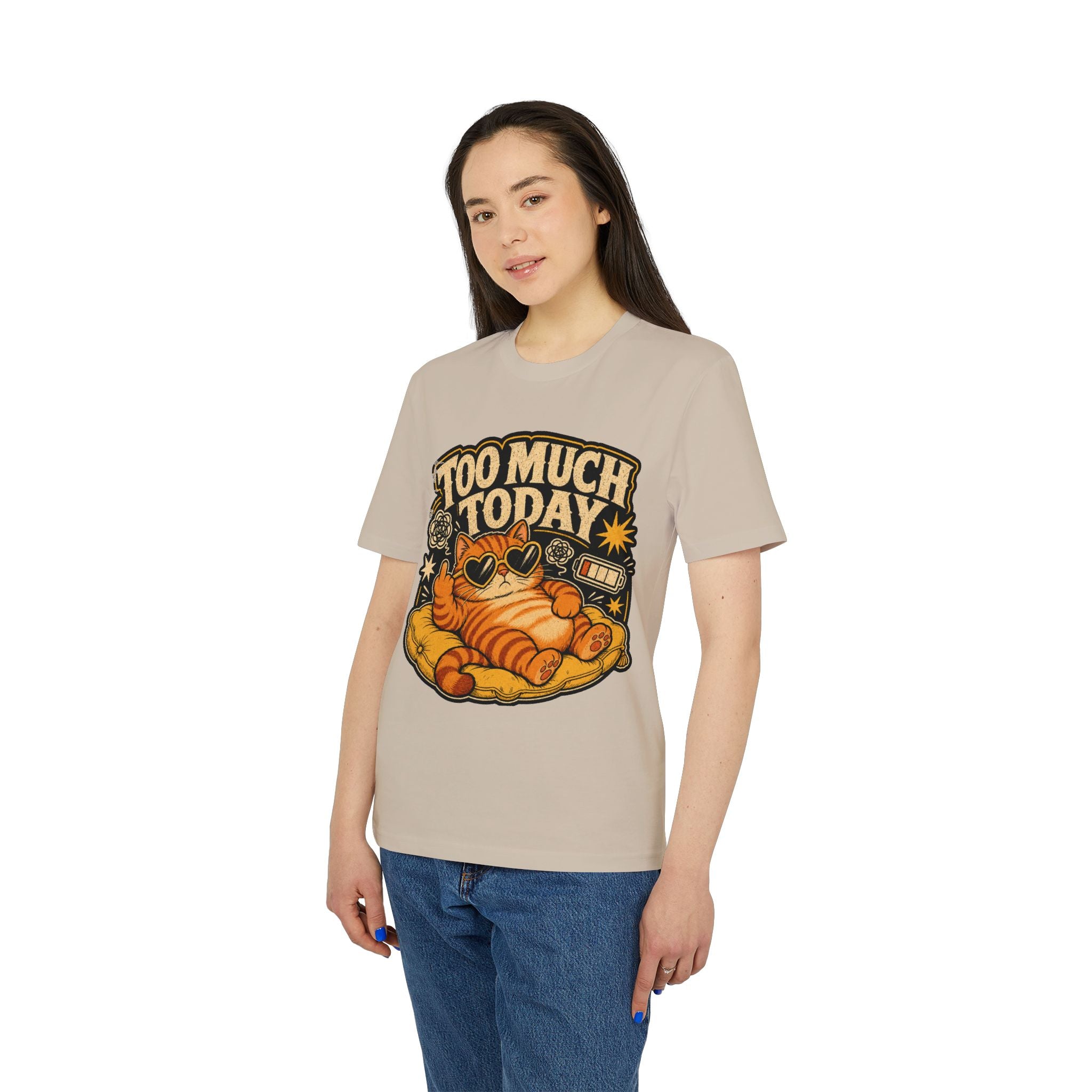 Too Much Today Overstimulated Cat Peppy T-Shirt