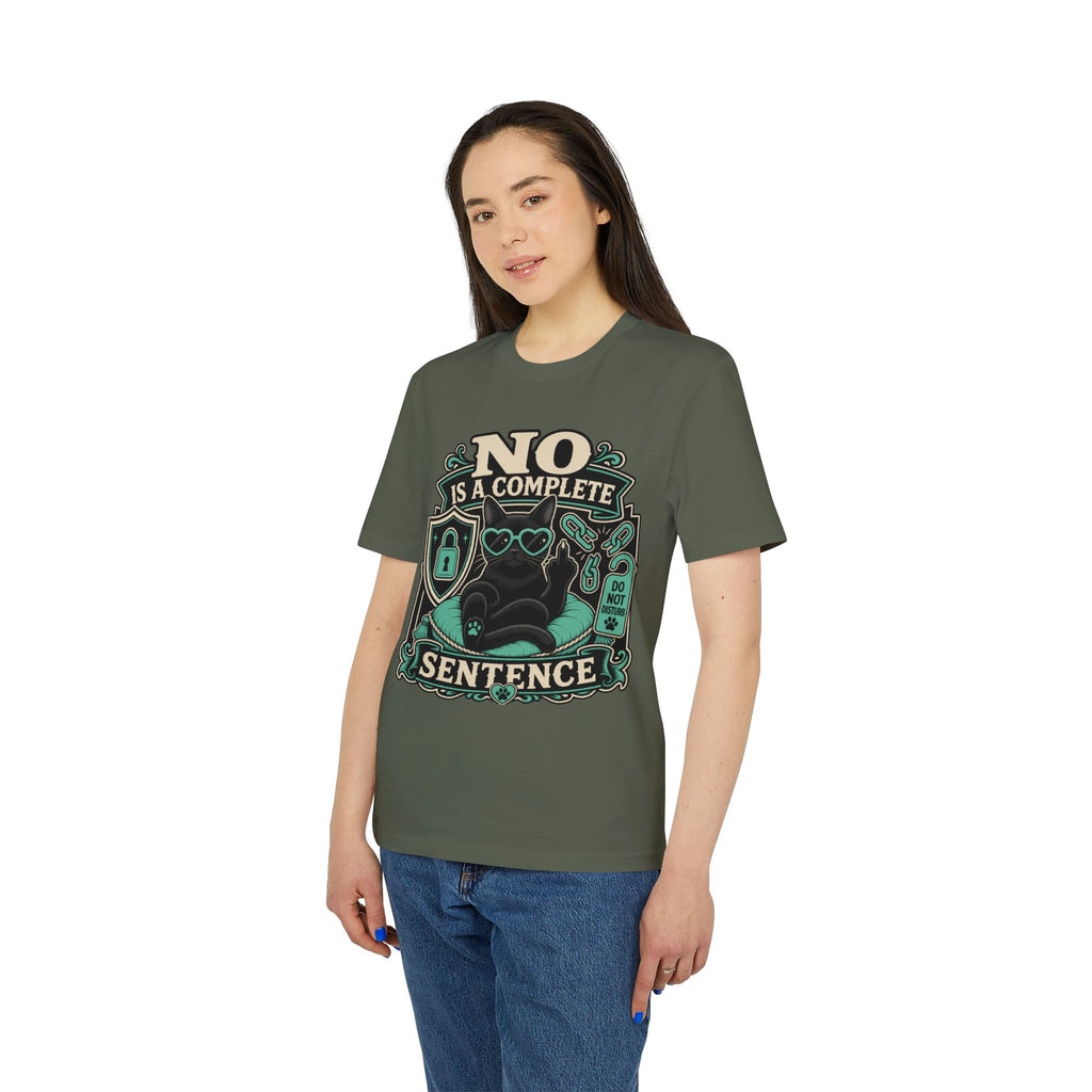 No Is A Complete Sentence Self-Care Cat Bonnie T-Shirt