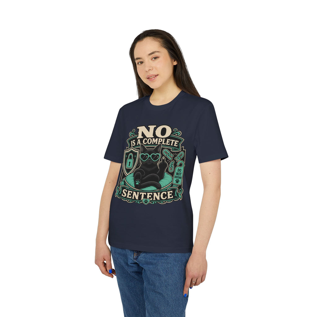 No Is A Complete Sentence Self-Care Cat Bonnie T-Shirt