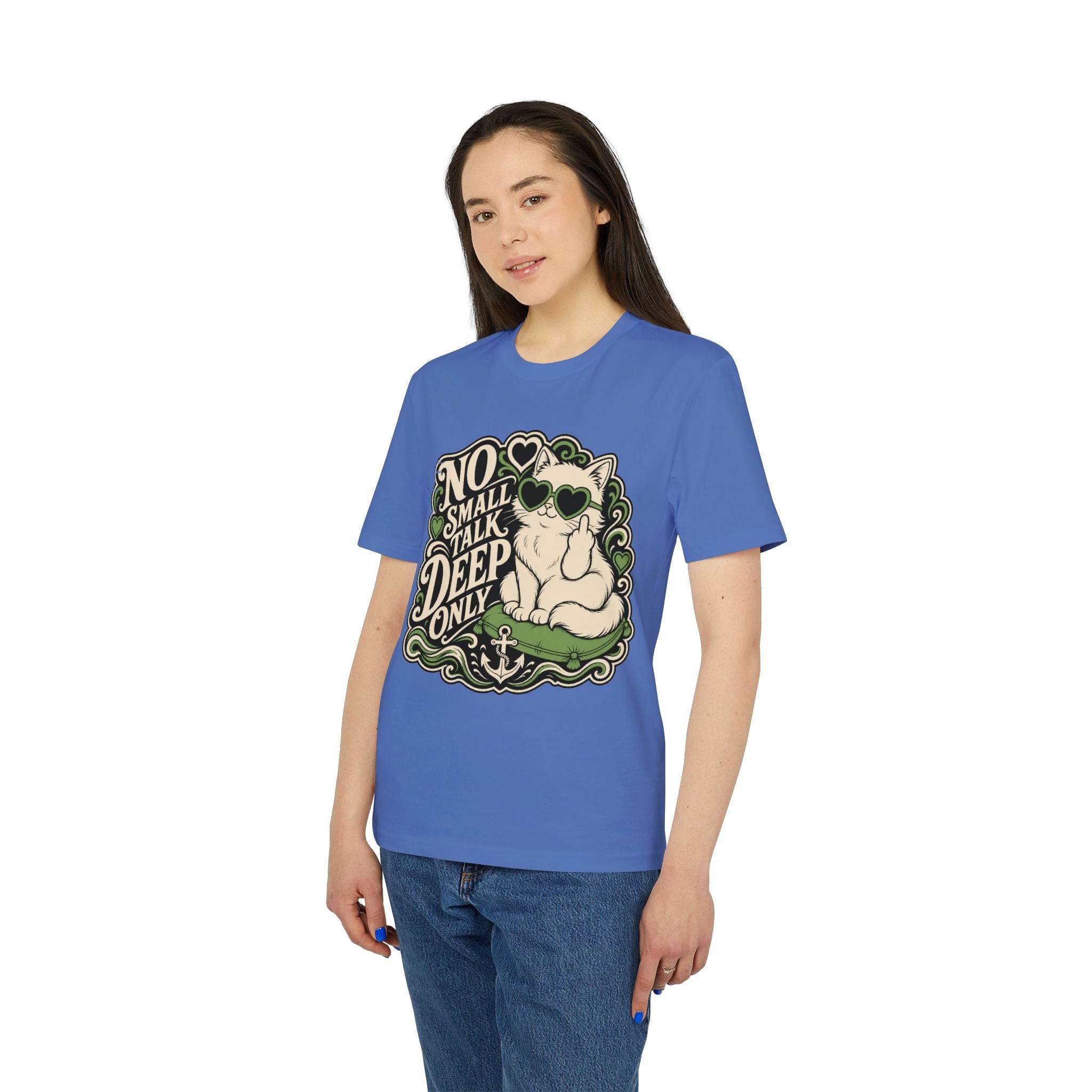No Small Talk Deep Only Empath Cat Peppy T-Shirt